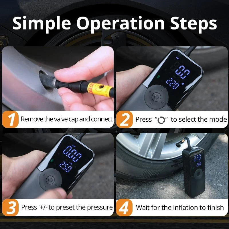 CARSUN Portable Cordless Tire Inflator