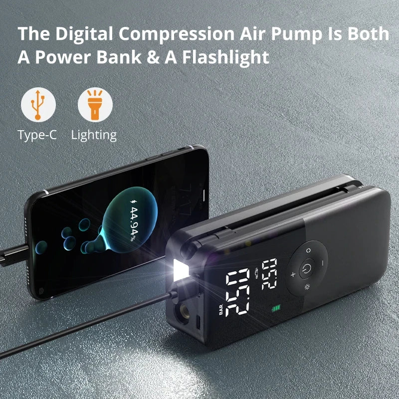 CARSUN Portable Cordless Tire Inflator