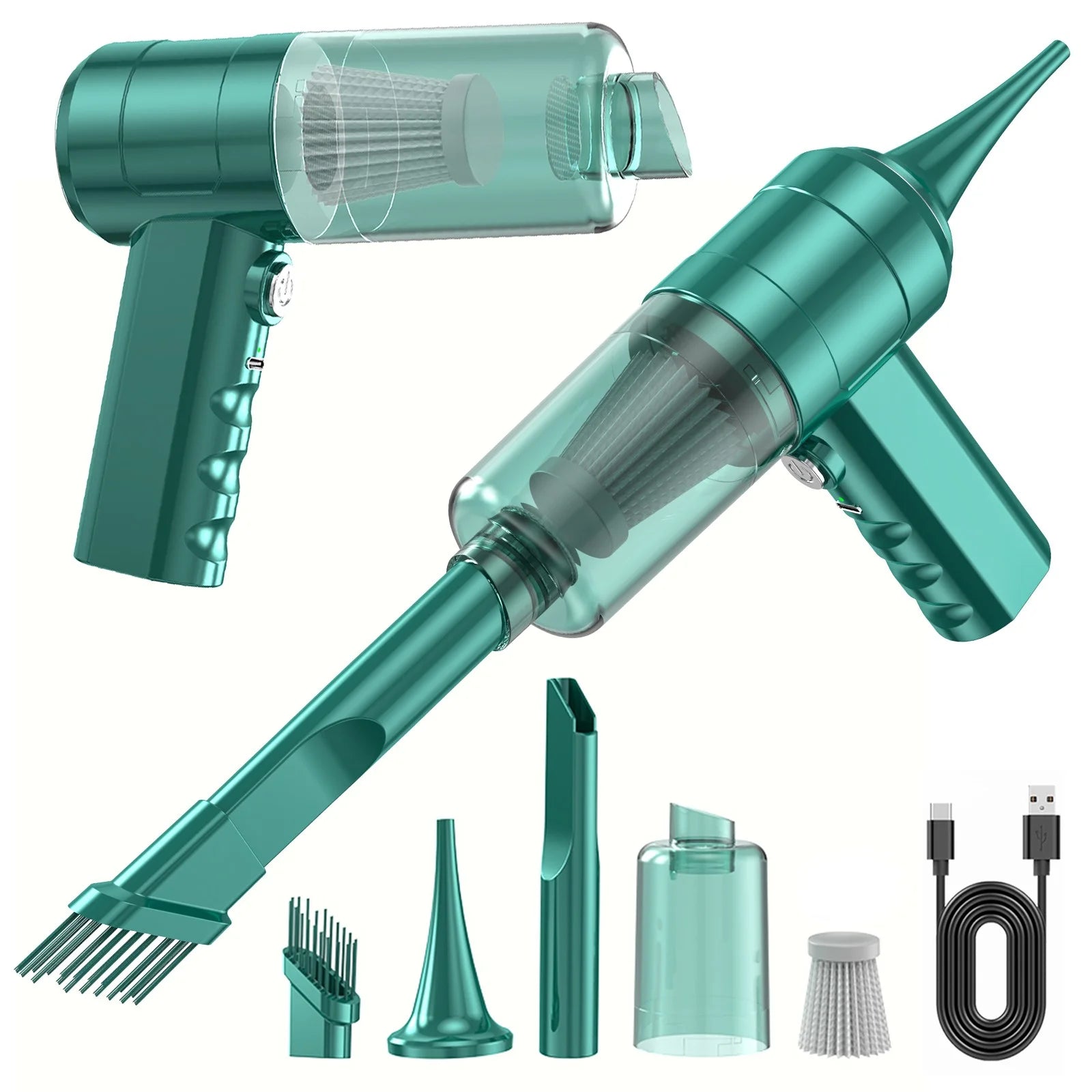 Wireless Handheld Vacuum Cleaner, Mini Portable Vacuum for Car and Home, 2-In-1 Multipurpose High-Power Vacuum, Rechargeable Hand Held Vacuum Cleaner, Car Portable Vacuum Cleaner