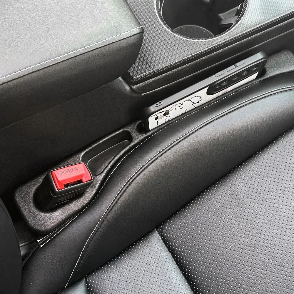 Universal 2Pcs Car Seat Console Bag between Seats Interior Auto Organizer Decoration Gap Filler Seat Crevice Storage Box